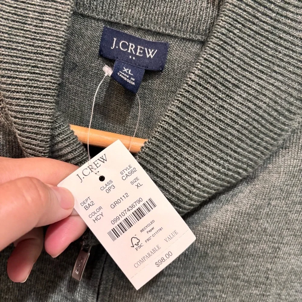J.Crew Merino Wool Blend Knit Sweater Men’s Size XL NEW